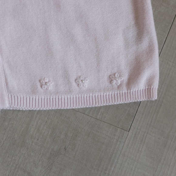 Pink Cardigan 100% Cotton Feltman Brothers Embroidery Pearl NWT 12/18 Months NWT - Picture 3 of 4